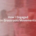 How I Engaged in Grassroots Movements